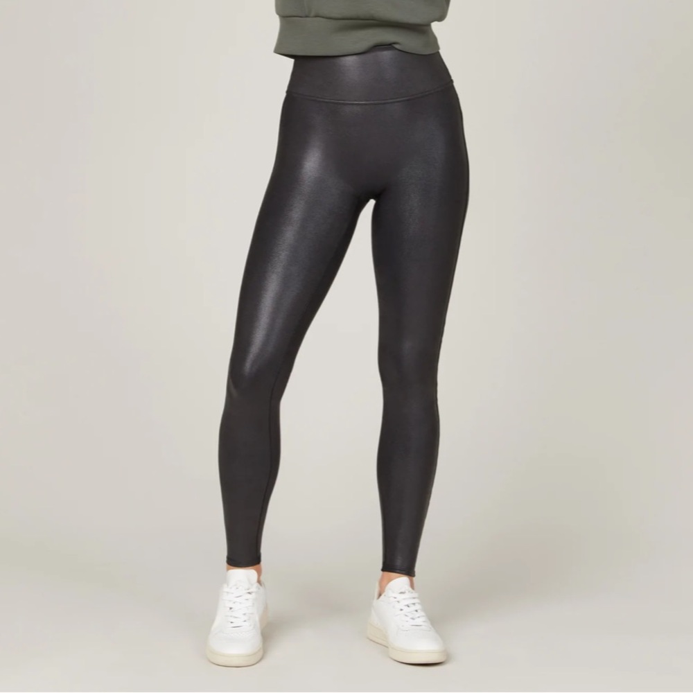 SPANX Black Faux Leather Leggings